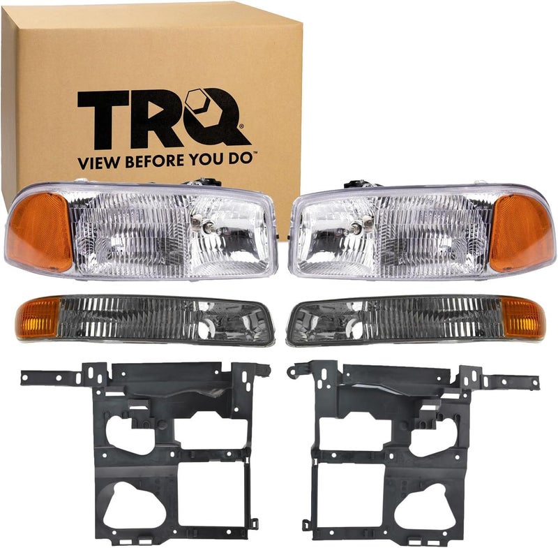 TRQ Lighting Kit Compatible with 1999-2006 GMC Sierra 1500 2007 Sierra 1500 Classic 2001-2006 Sierra 1500 HD Sierra 1500 HD Classic 1999-2004 Sierra 2500 Sierra 2500 HD Sierra 2500 - Image 1